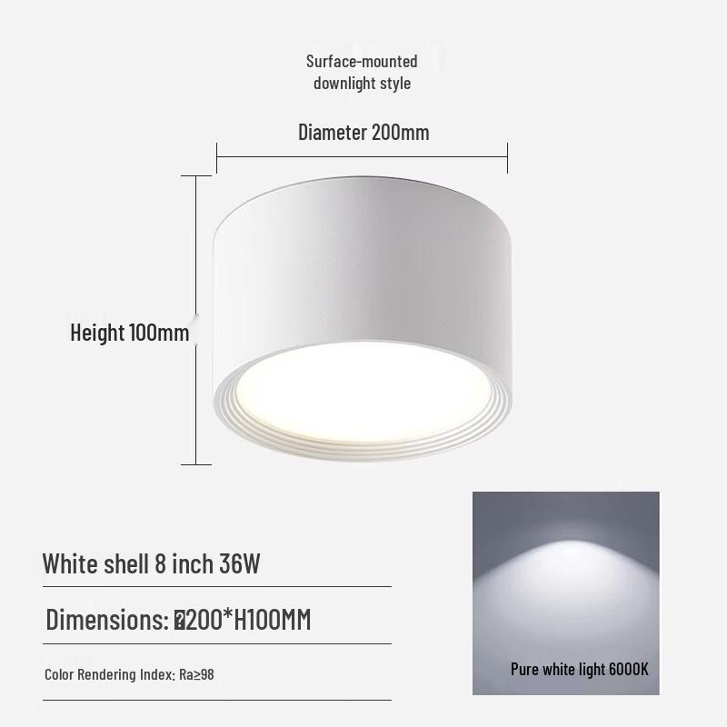 Умный круглый накладной светодиодный светильник NuFeng