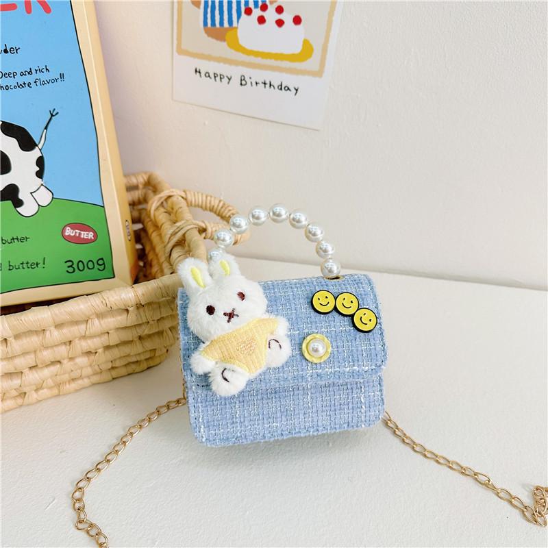 Stylish Children s Backpack Cute Princess Design For Girls With Breathable Cotton Material Blue Rabbit