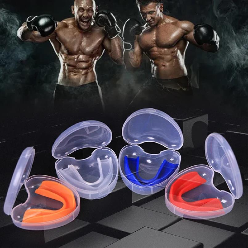 Sport Mundschutz Zähneschutz Erwachsene Mundschutz Zahnspangen Schutz Basketball Rugby Boxen Karate Mit Kunststoffkoffer Box 3