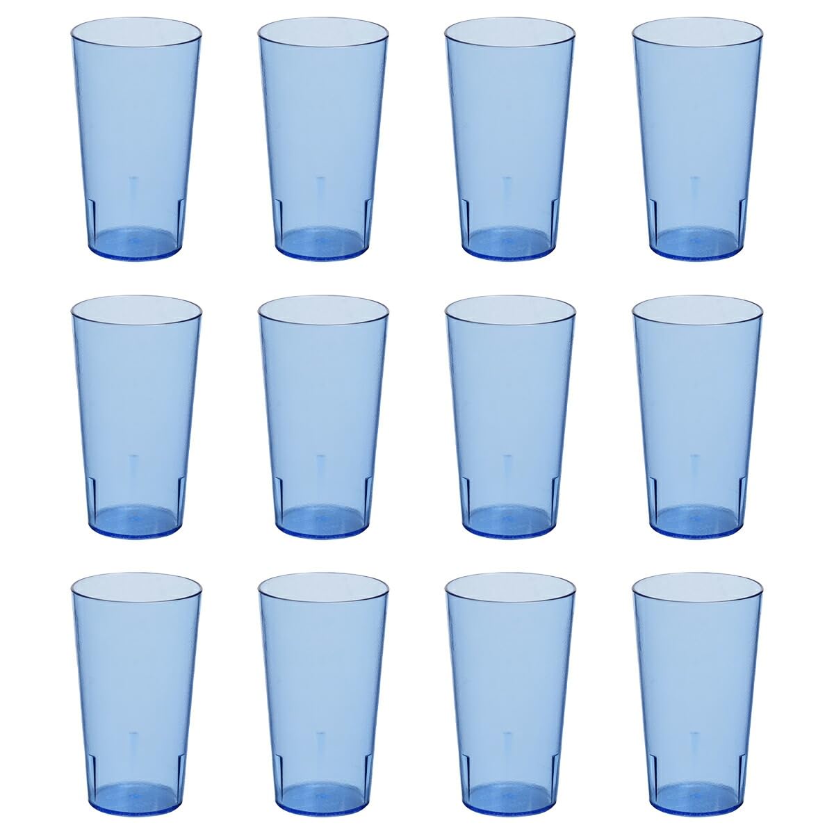 

Thunder Group Tumbler 470ml 16oz Set of 12 Commercial Use Dishwasher Safe Plastic Cup Glass Lightweight Break-resistant Non-stick PLTHTB016B-12S синій
