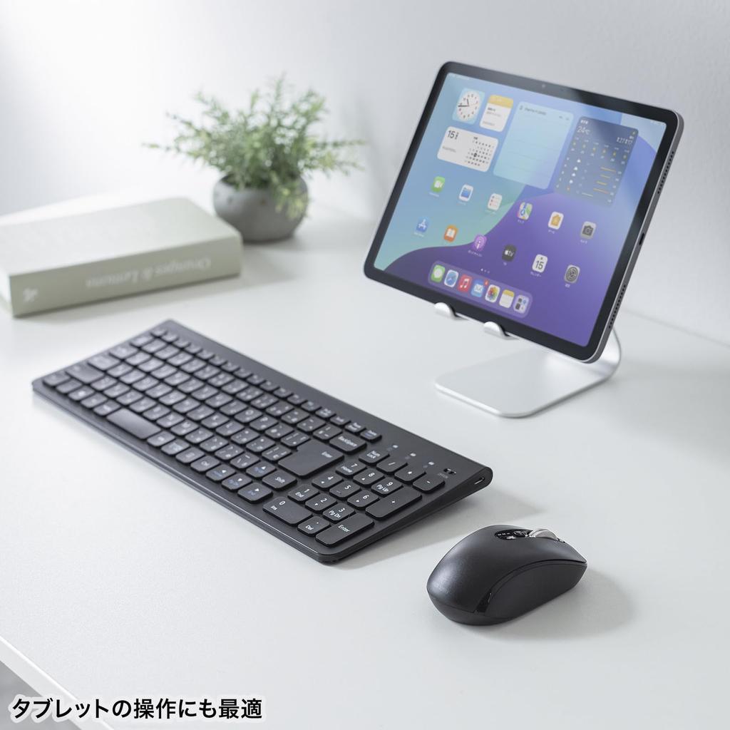 Sanwa Supply Silent Bluetooth Mouse (Tilt Wheel, High-Speed Scrolling) MA-BBS529BK