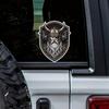 1pc Bearded Norse Sage with Ravens And Horned Helmet Car Sticker, Waterproof Durable Viking-Inspired Window Decal, Gift for Mythology Fans,