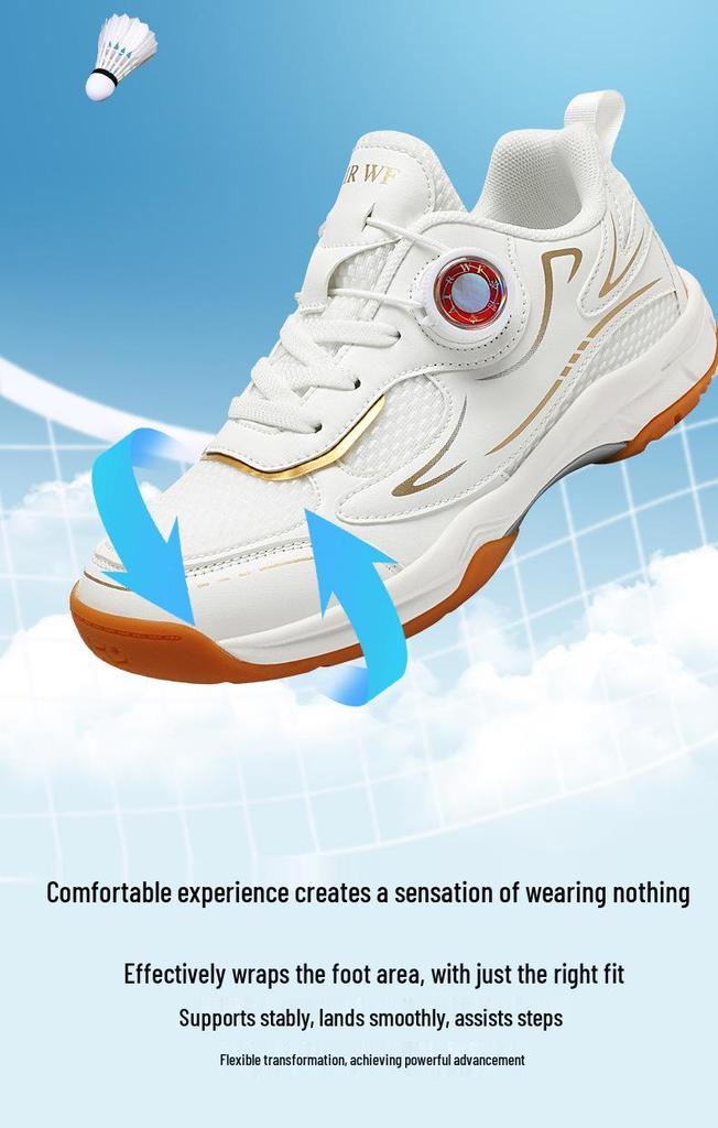 Unisex Kids' Breathable Badminton Shoes, Shock-Absorbing Sports Footwear for Youth Competition and Training