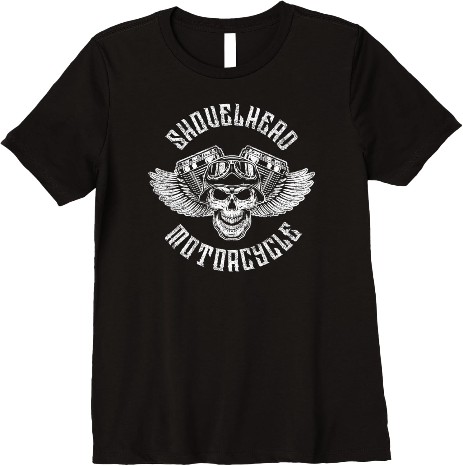 

Shovelhead V-twin Engine Motor Skull and Wings T-Shirt 100% Cotton O-Neck Short Sleeve Summer Casual Mens T-shirt Streetwear ... S разноцветный