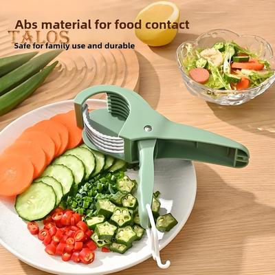 2Pcs Fruit Slicer Ergonomic Handle Multi-Blade Design Kitchen Cutter Fruits Vegetables Slicer Kitchen Utensil