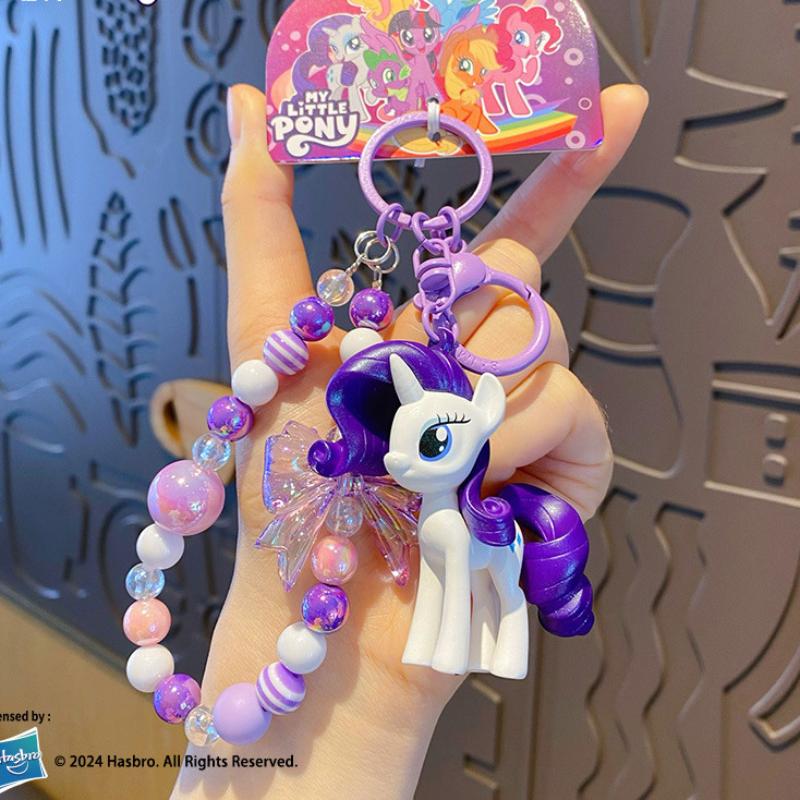 Kawaii My Little Pony Keychain Backpack Pendant Anime Figure Toy Car Keyring Doll Cute Cartoon Twilight Sparkle Fluttershy Gift