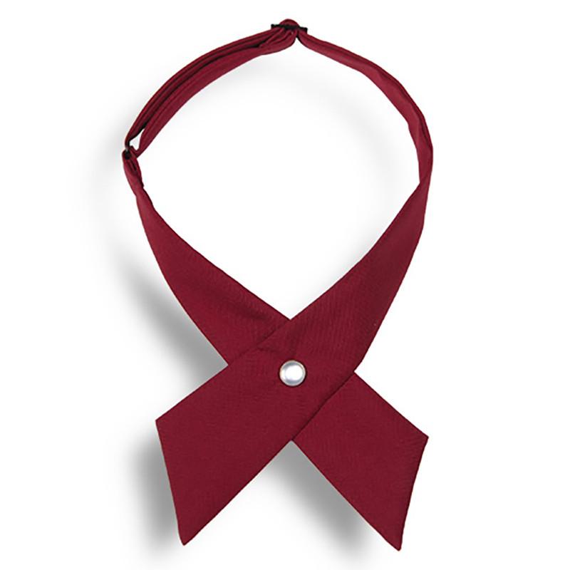 Feminine Cross Collar Bowtie Badge For School Uniforms And College Wear