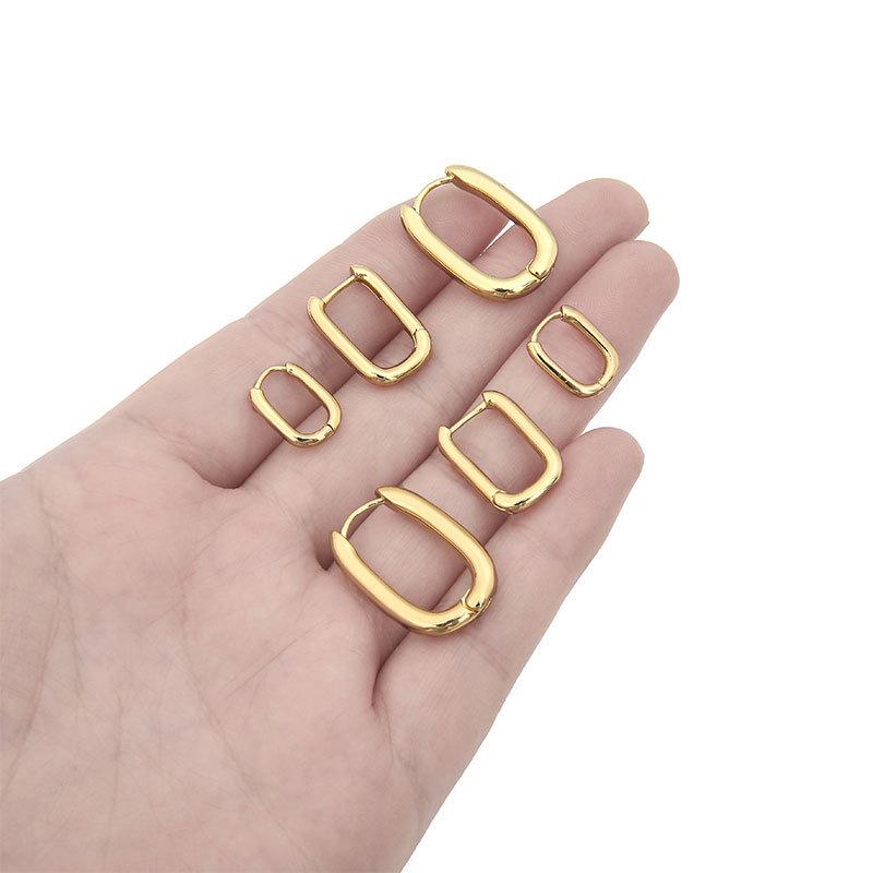 14K/18K Hollow Oval Earring Clasps Handmade French Ear Hooks for DIY Jewelry Accessories E18