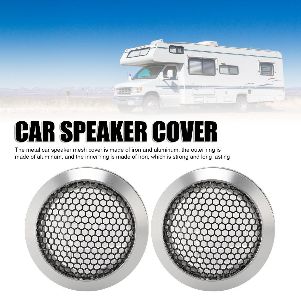 

2Pcs Metal Mesh Car Speaker Cover Round Speaker Guard Durable Subwoofer Guard Ceiling Installation