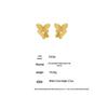 Chic Geometric Butterfly Texture Gold-Plated Stainless Steel Earrings