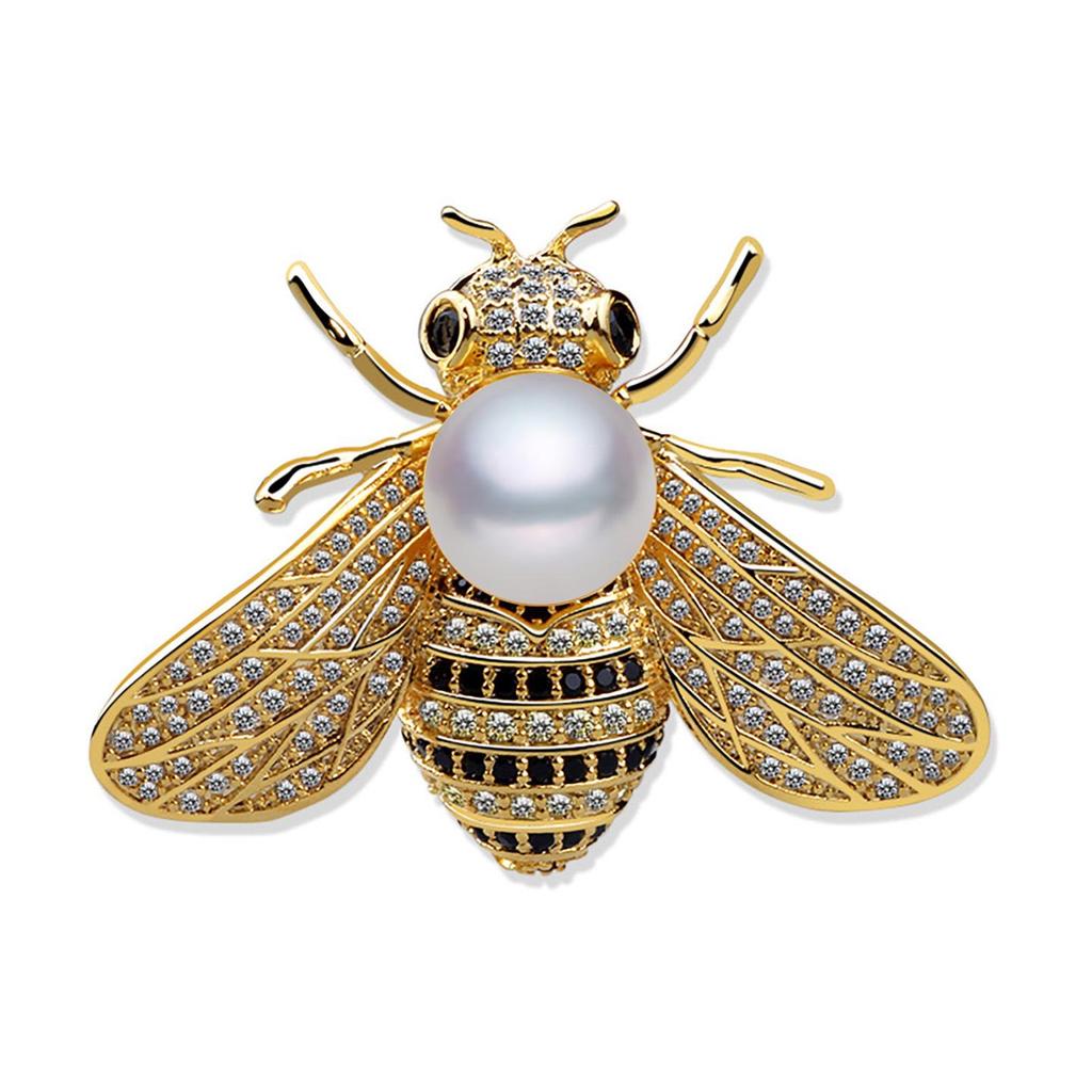 Parkshin Cloud High-End Bee Brooch: Women's Versatile Cartoon Insect Pin