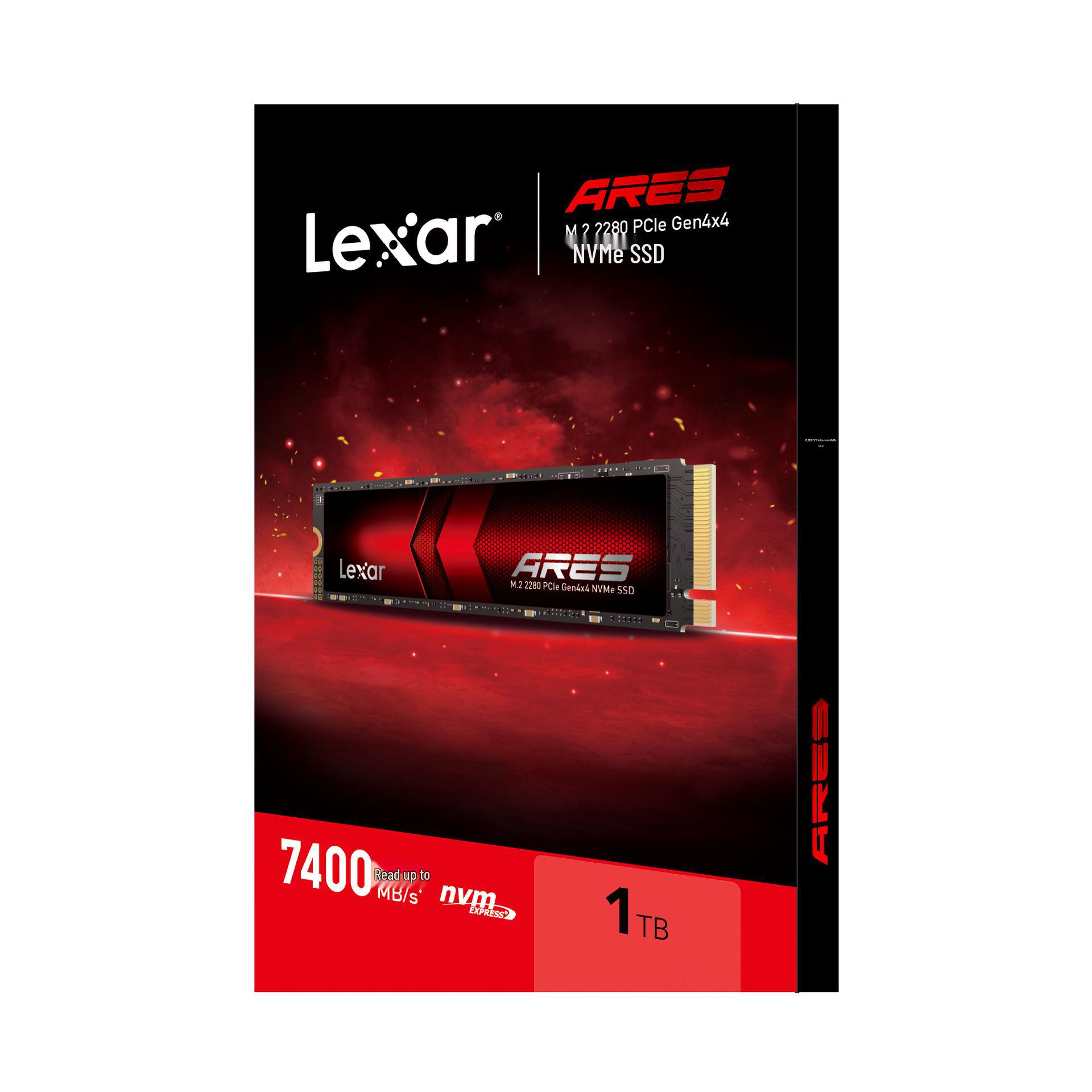 

Lexar ARES M.2 NVMe PCIe 4.0 SSD Твердотельный накопитель - 4ТБ/2ТБ/1ТБ