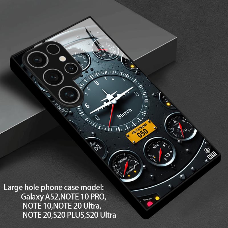 Aviation Cockpit Gauge fashion phone phone case mobile phones glass for Samsung Galaxy S26 S25 S24 S23 S22 FE Ultra Plus