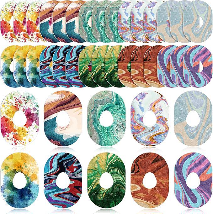 Festive Cartoon Blood Glucose Meter Waterproof Sticker: Sweatproof, Colorful, Dynamic Sensor Patch