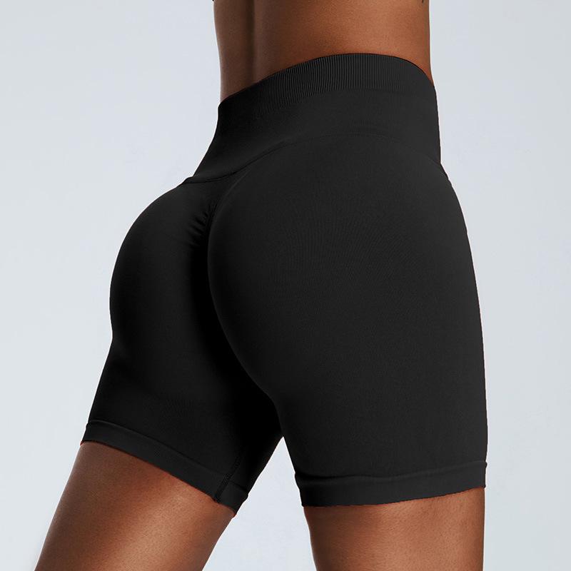 

Новые бесшовные шорты для йоги с высокой посадкой для женщин, спортивные леггинсы с эффектом лифтинга талии и бедер, носятся как верхняя одежда, шорты для бега и фитнесаМатериал: XL