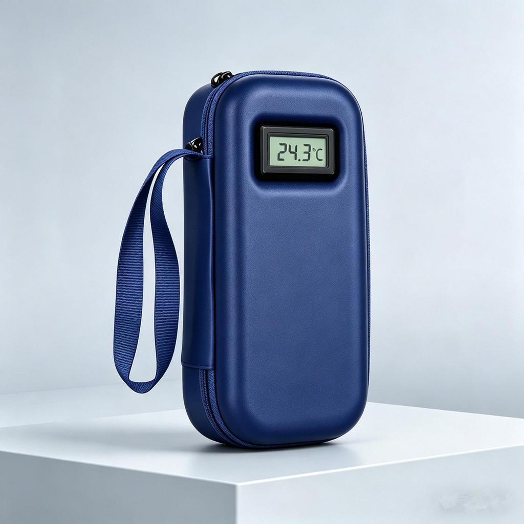 Cooler Travel Case With Temp Display Waterproof Storage Bag Insulated Cooler Bag With 2 Ice Packs For Outdoor Travel Camping