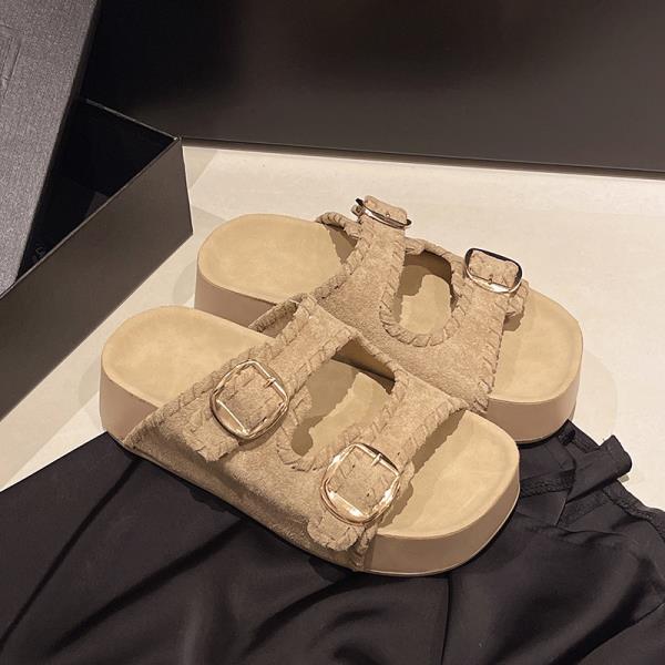 Fashion House Slippers Platform Shoes Slipers Women Slides 2025 Soft Retro Female Shoes Womens Slippers Outdoor Slides Platform 2025 Sof