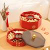 Multi-layered Spring Festival Nuts Tray Octagon Dried Fruits Plate  Living Room