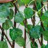 Retractable Grille with Faux Greenery for Balcony or Garden Decoration