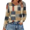 Women's Retro Printed Fashionable Long-sleeved Top