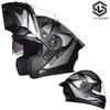 Motorcycle Helmets Men's and Women's Face-off Helmets Double Mirror Locomotive Bluetooth Semi-full Cover Four Seasons
