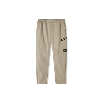 Slim Fit Straight Leg Fitness Training Pants With Elastic Waist Men Bottoms Khaki 152217505-1