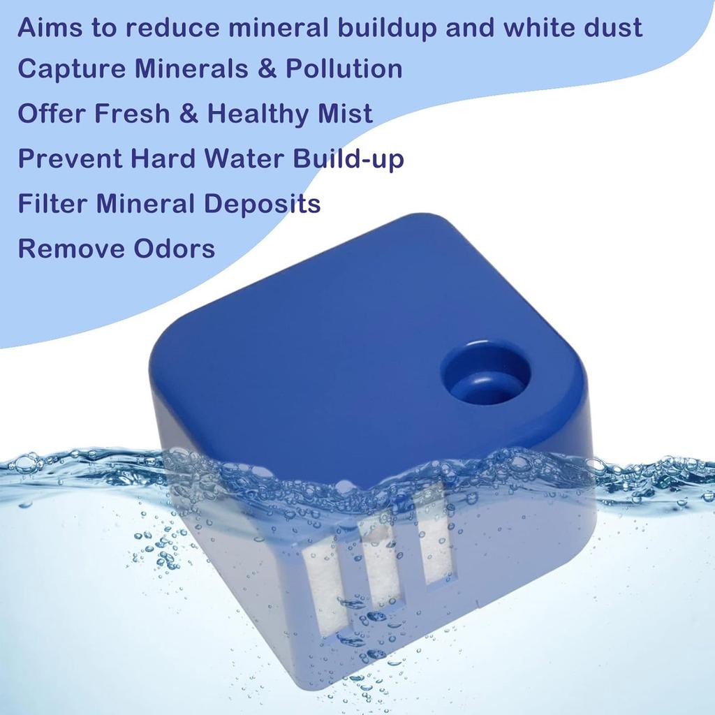 3pcs Mineral Removal Filters PDC51V1 Humidifier Demineralization Cartridges for V4600 V5100 VUL575 White Dust Collector