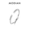 MODIAN 925 Sterling Silver Simple Open Size 6-8 Stackable Finger Ring Classic Gold Color Adjustable Rings For Women Jewelry Gift Coupon & Discount
