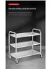 Stainless Steel Multi-Layer Serving Trolley for Restaurants and Hotels