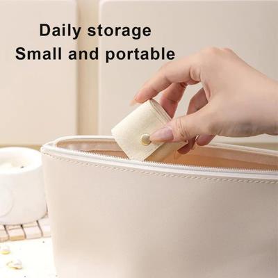 2/3Pcs Jewelry Storage Bags Snap Closure Soft Velvet Lining Multifunctional Mini Travel Jewelry Bag Necklaces Earrings Organizer