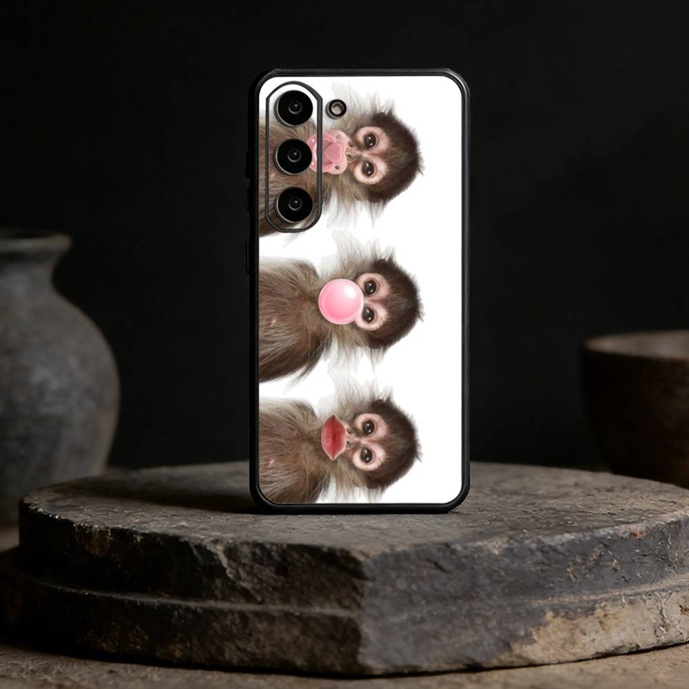 

Monkey abstract Funny Phone Case For Samsung Galaxy A91,80,73,72 ,71,53,52,32 ,31,22,21s,20,Soft Black Case Samsung a12