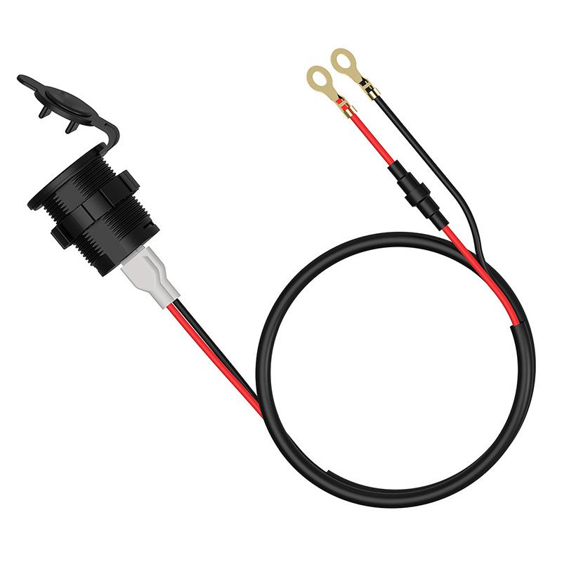 Motorcycle Dual USB Charger 12V Electric Digital Voltmeter Fast Charging Parts for Phone Tablet GPS Green