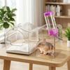 Acrylic Hamster Hideout 3 in 1 Sand Bath Box Tunnel System Small Pet House  Sleeping Den