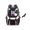 (Schwarz) Bangtan Bts Junge USB Rucksack Schultasche Brottasche Federmäppchen Reise Rucksack