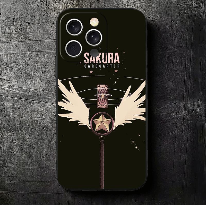 

CardCaptor Sakura Anime Soft Phone Case for iPhone 16 16E 17 Air 15 Pro Max 14 Plus 13 Mini 11 12 7 Black Cover Back Shell iPhone 16 Pro