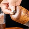 6/8Inch Manual Salt and Pepper Grinder,Solid Wood Spice Shaker Mill Tool With Base,Adjustable Ceramic Core Grinder Kitchen Tools