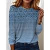 Women's T shirt Long Sleeve Crew Neck Long Sleeve Tunic Streetwear Casual Print Regular Tops