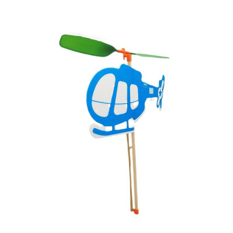 DIY Rubber Band Powered Airplane & Helicopter Science Kit for Students
