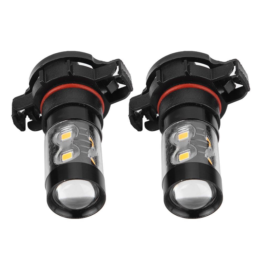 2pcs 3000K 50W Yellow LED Headlight Bulbs Kit Fog Light Car Driving Lamp