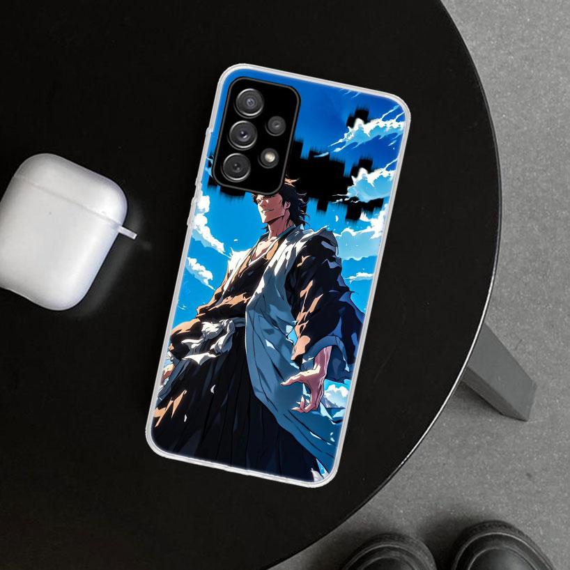 Aizen Sousuke Bleach Phone Case Cover for Samsung Galaxy A12 A22 A32 A52 A72 A02S A51 A50S A31 A20S A10S Note 20 Ultra 10 Plus G