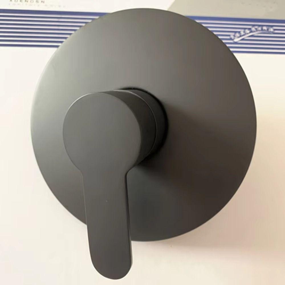 Matte Black Wall Mount Shower Faucet Aluminum Zinc Zinc Alloy Shower Valve Control Valve Wall Mounted