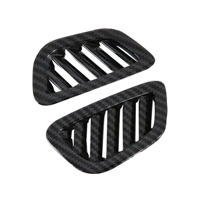 A51K-2 Pcs For Onix Car Dashboard Front Air Vent Outlet Cover Trim Accessories ABS Carbon Fiber Easy In