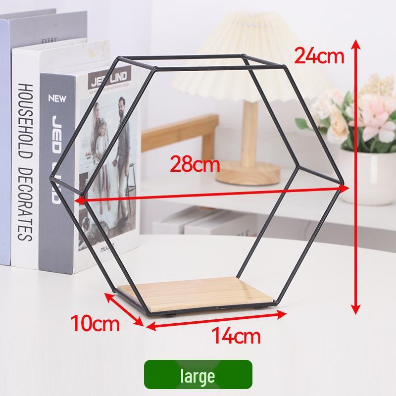 Hexagonal Wall-Mounted Storage Shelf for Living Room or Bedroom