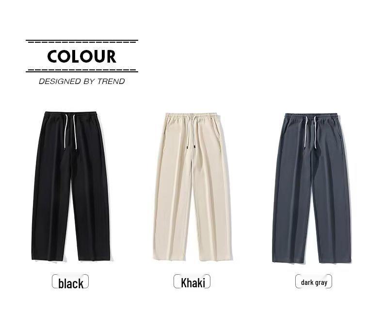 Men's Retro Japanese Style Loose Straight-Leg Pants - Trendy All-Match Casual for Spring & Autumn