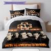 Rammstein Band Pattern Bedding,Quilt Set Quilt Cover Pillowcase Home Birthday Gift (1 * Duvet Cover + 2 * Pillowcase, Without Core)