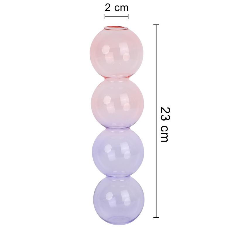 Home Decoration Glass Vase Room Decoration Flower Pot Modern Color Crystal Transparent Hydroponic Plant Flower Arrangement Art