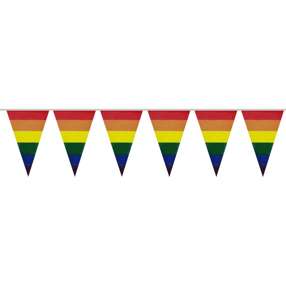 5/10M LGBT Pride String Flag Pennant 10/20 Flags Rainbow Bunting Gay Pride Banner for LGBT Festival Party Celebration Decoration