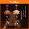 Car Ornament With Handcrafted Wooden Lotus Pendant For Safe Driving And Interior Decor