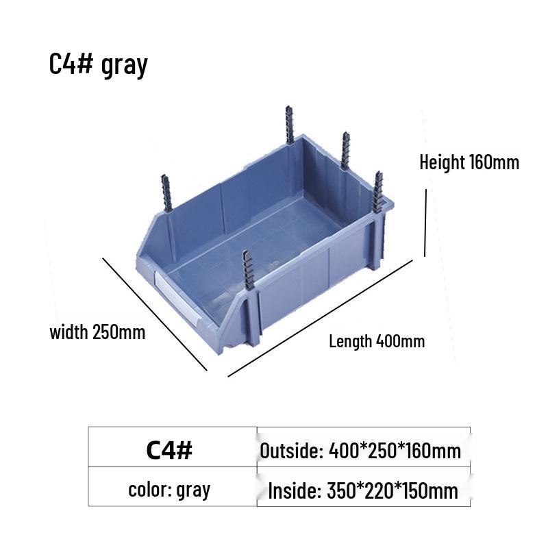 Modulare Kunststoffteile- und Werkzeugaufbewahrungsbox mit schräger Öffnung