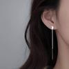 925 Sterling Silver Disc Tassel Stud Earrings - Light Luxury, High-End 2024 Fashion, Women's Niche Ear Jewelry